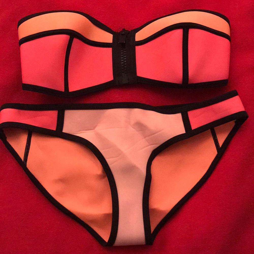 Triangl zip up swimsuit